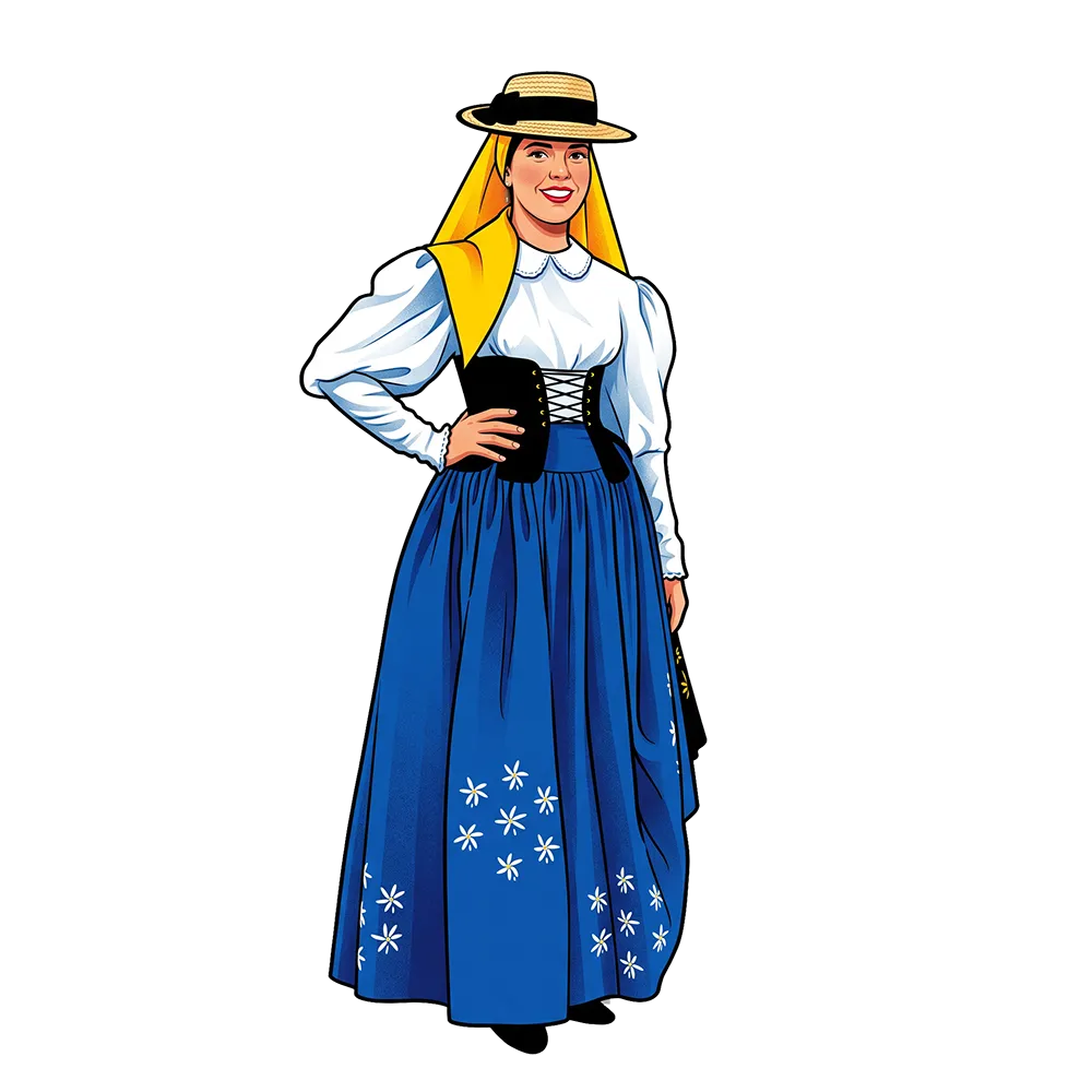 Traje típico de Tenerife para mujer